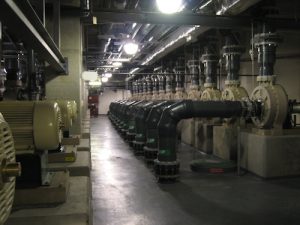 Photo of a Row of Water Pumps