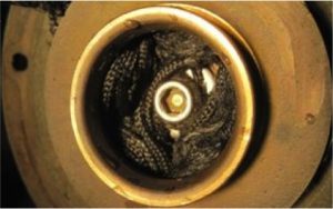 Photo of clogged impeller