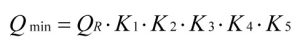 Equation for minimum flow