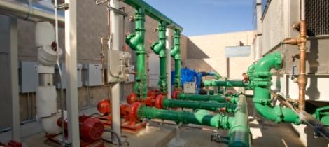 Pumps in cooling tower photo