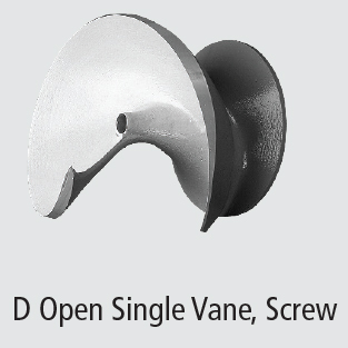 D Open Single Vane, Screw