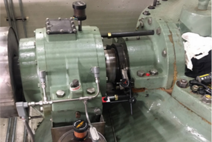 AW Chesterton Matrix Seals were installed on both sides of the bearing housing