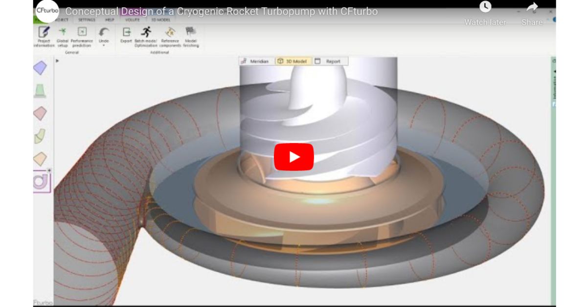 Conceptual Design of a Cryogenic Rocket Turbopump with CFturbo