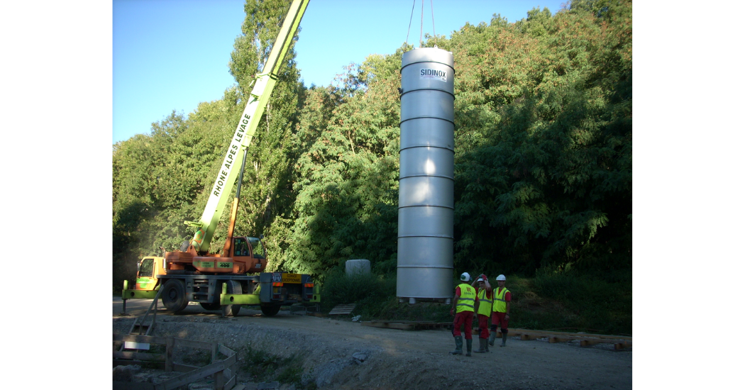 IFS A ready to install dry-well complete with duplex pumps, controls, and valves drops right into place for the deepest lift station in France
