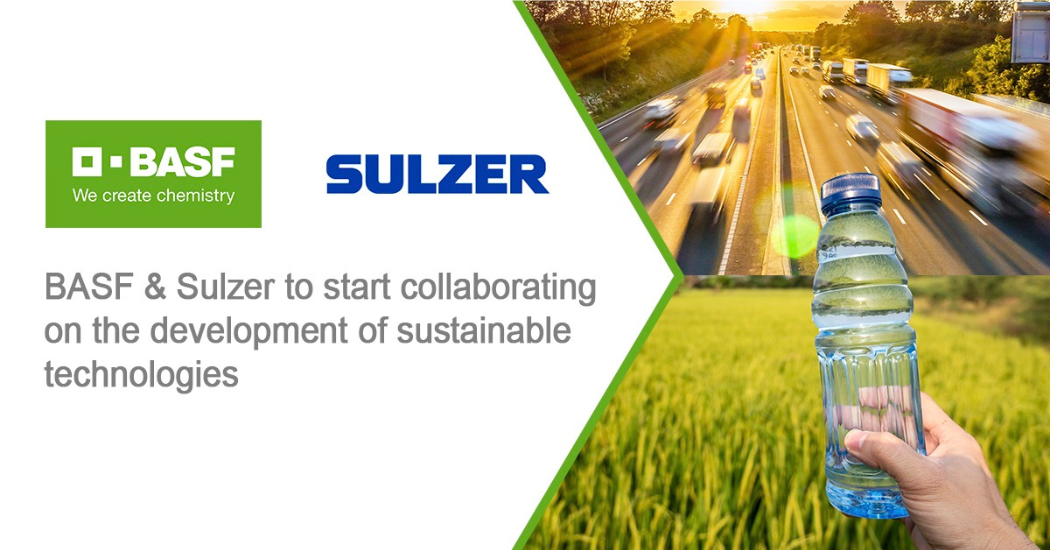 Sulzer and BASF sign Memorandum of Understanding to develop collaboration in sustainable technologies