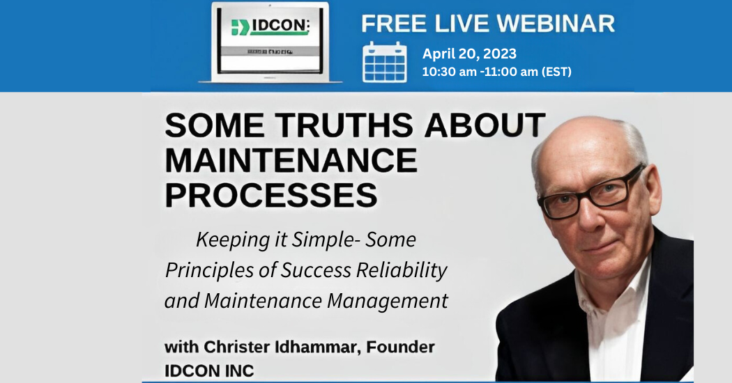 IDCon Keeping it Simple - Some Truths About Maintenance Processes