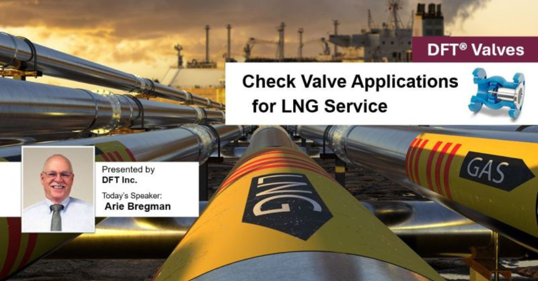 DFT Check Valve Applications for LNG Service