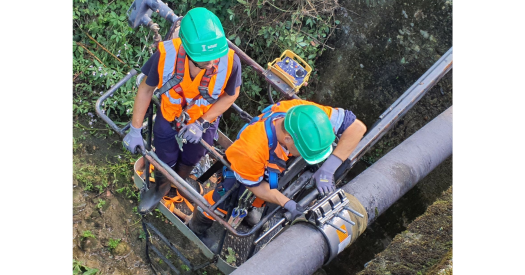 Mueller Repairing a Suspended Pipe in Within 30 Minutes