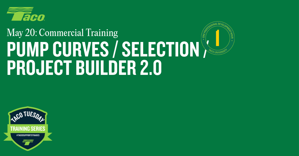 Taco Pump Curves / Selection / Project Builder 2.0