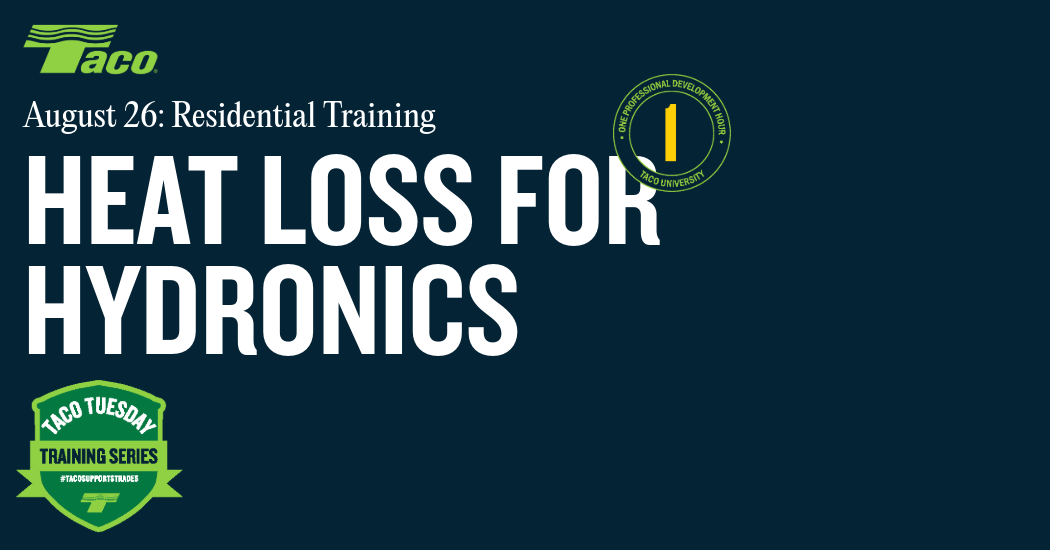 Taco Heat Loss for Hydronics